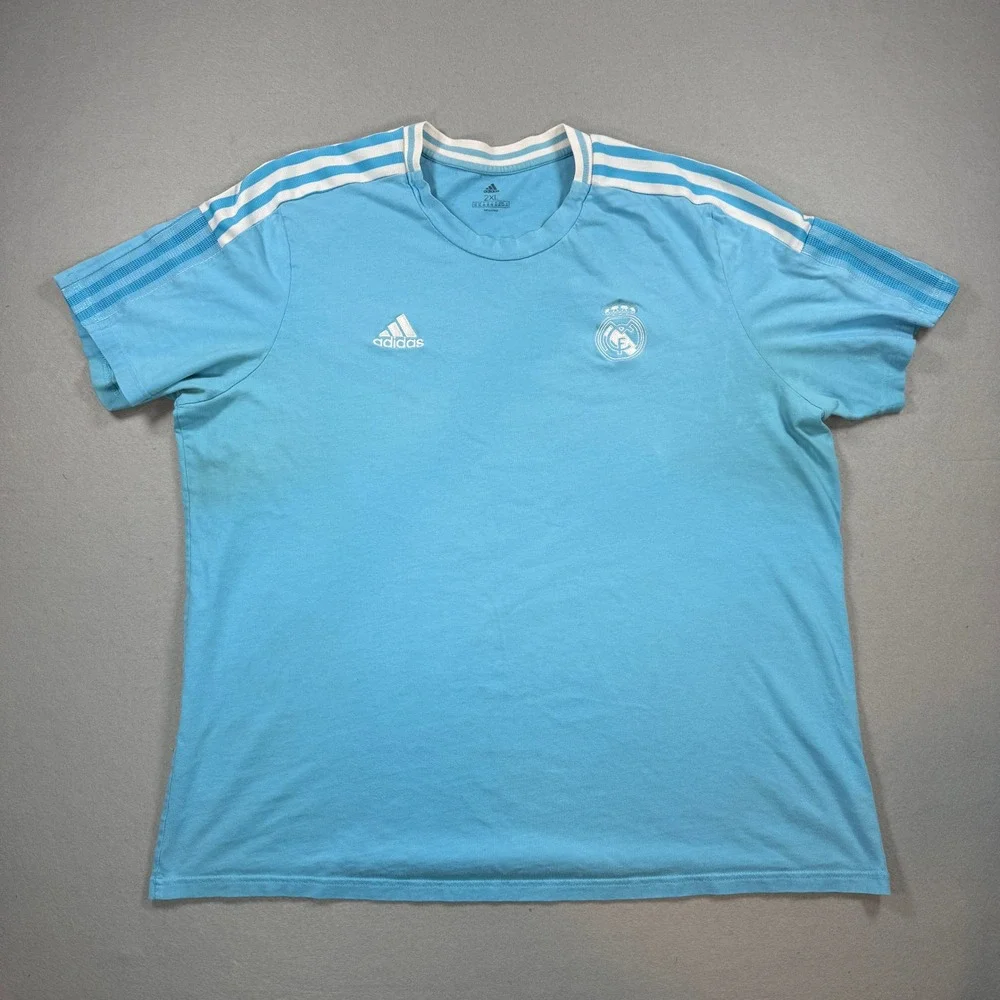 Adidas Real Madrid Shirt Mens‎ 2XL Blue Football Jersey Training Soccer